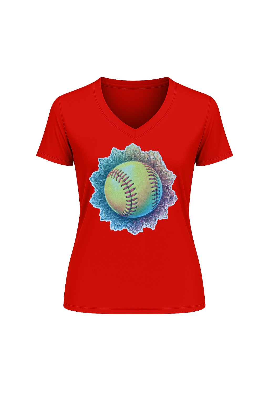 Glitter Tie-Dye Triple Short Sleeve V-Neck Tee