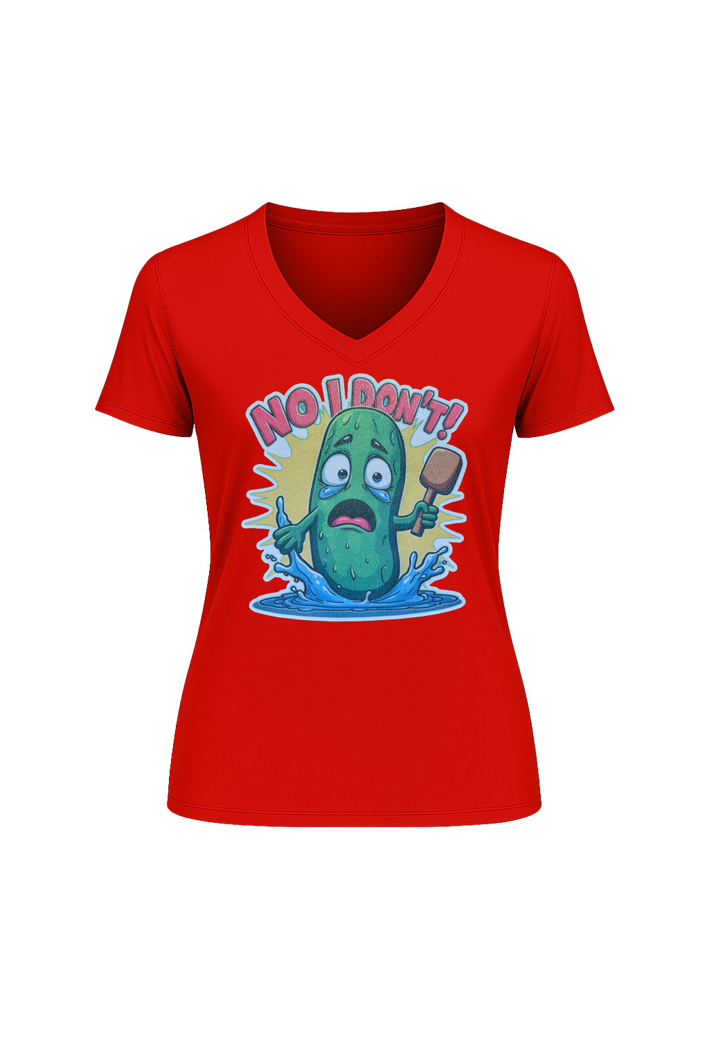 Glitter No I Don't Short Sleeve V-Neck Tee