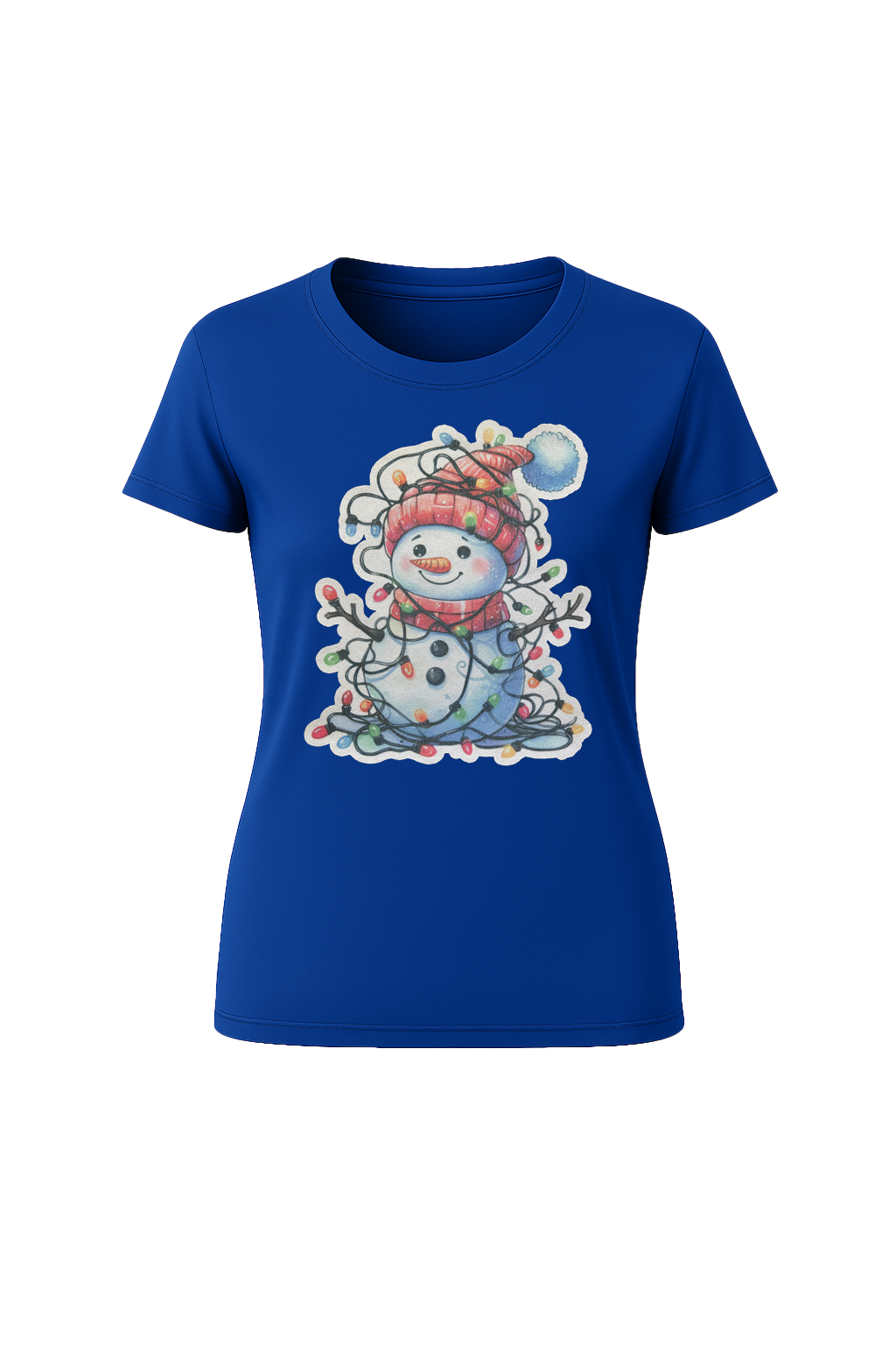 Glitter Tangled Snowman Short Sleeve Tee
