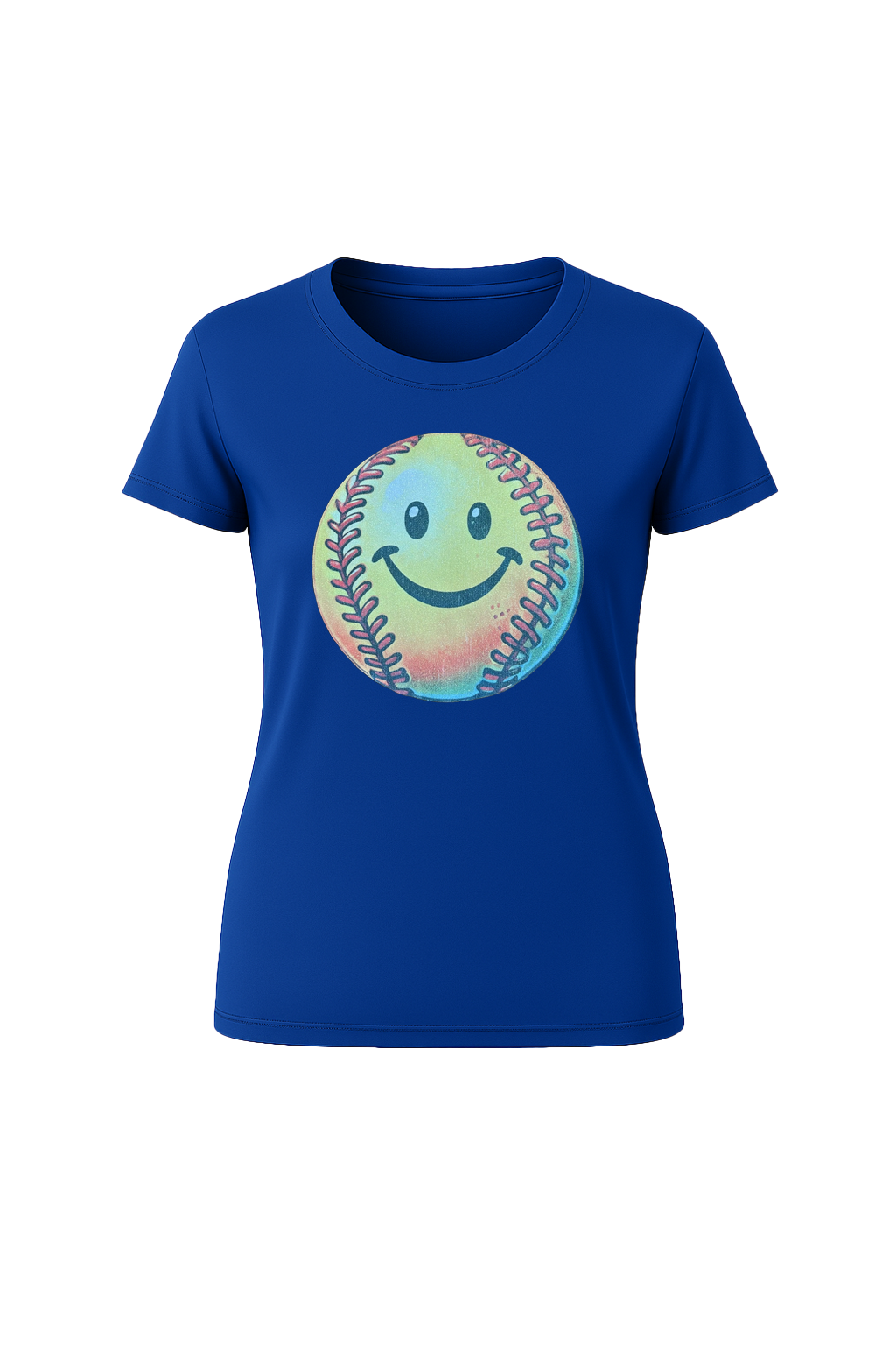 Glitter Happy Softball Short Sleeve Tee