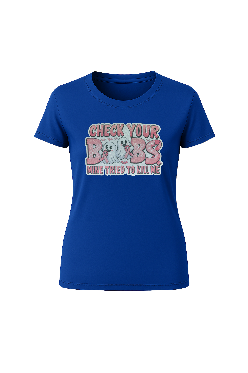 Glitter Check Your Boobs Short Sleeve Tee