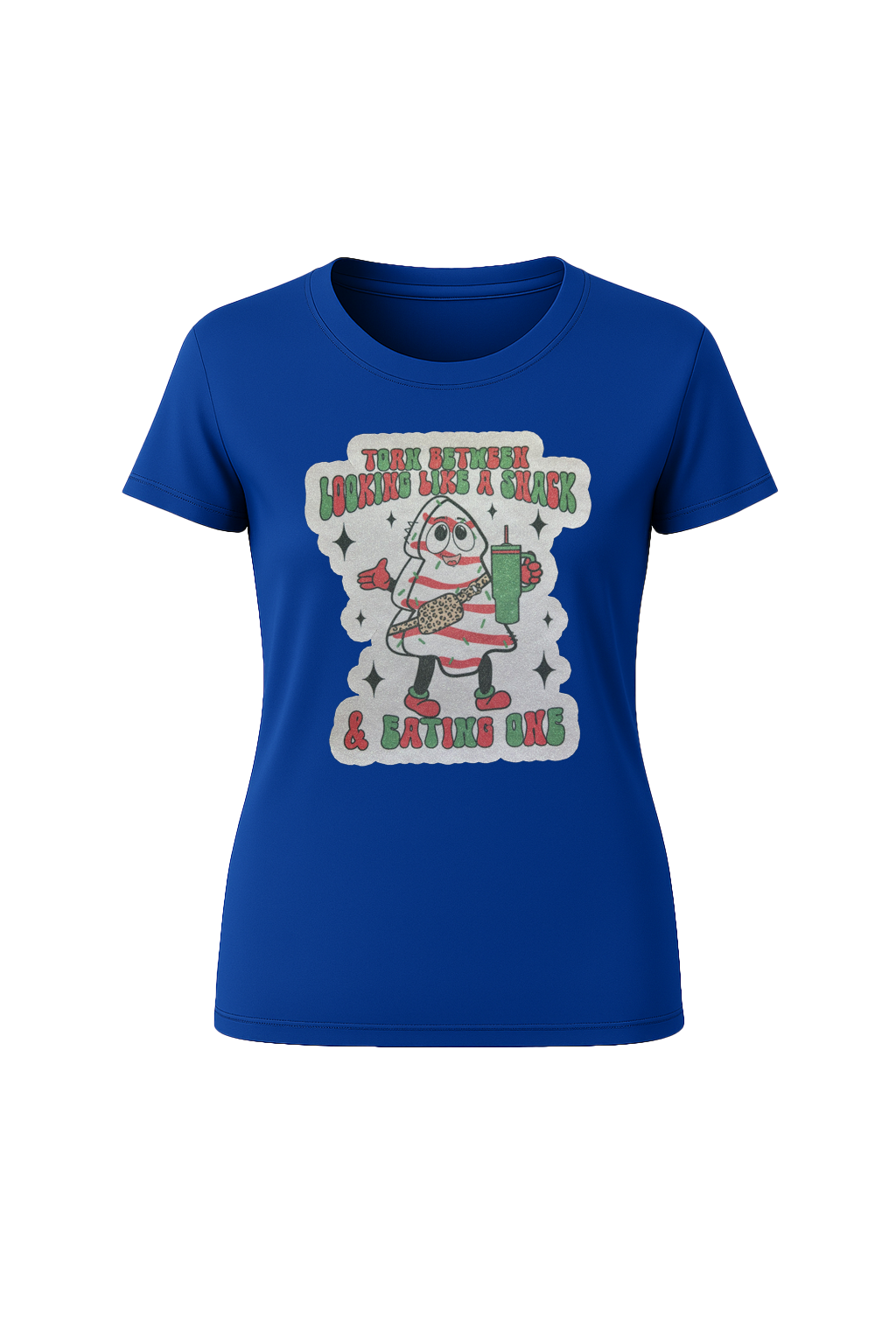 Glitter Christmas Snack Short Sleeve Tee