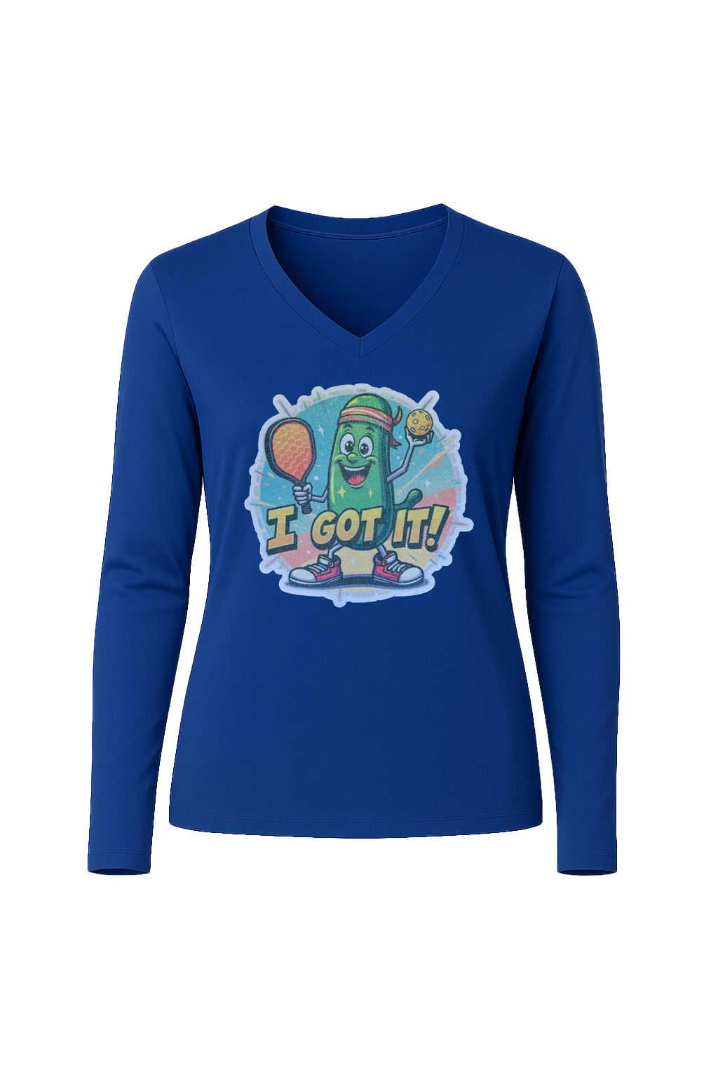 Glitter I Got It Long Sleeve V-Neck Tee