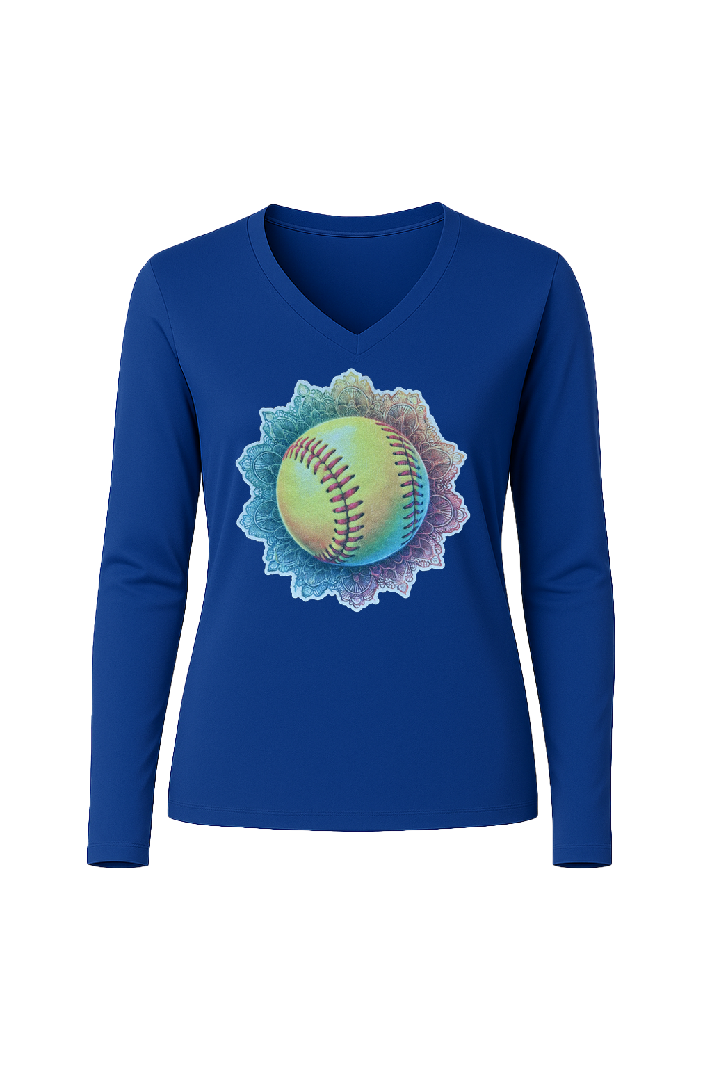 Glitter Tie-Dye Triple Long Sleeve V-Neck Tee