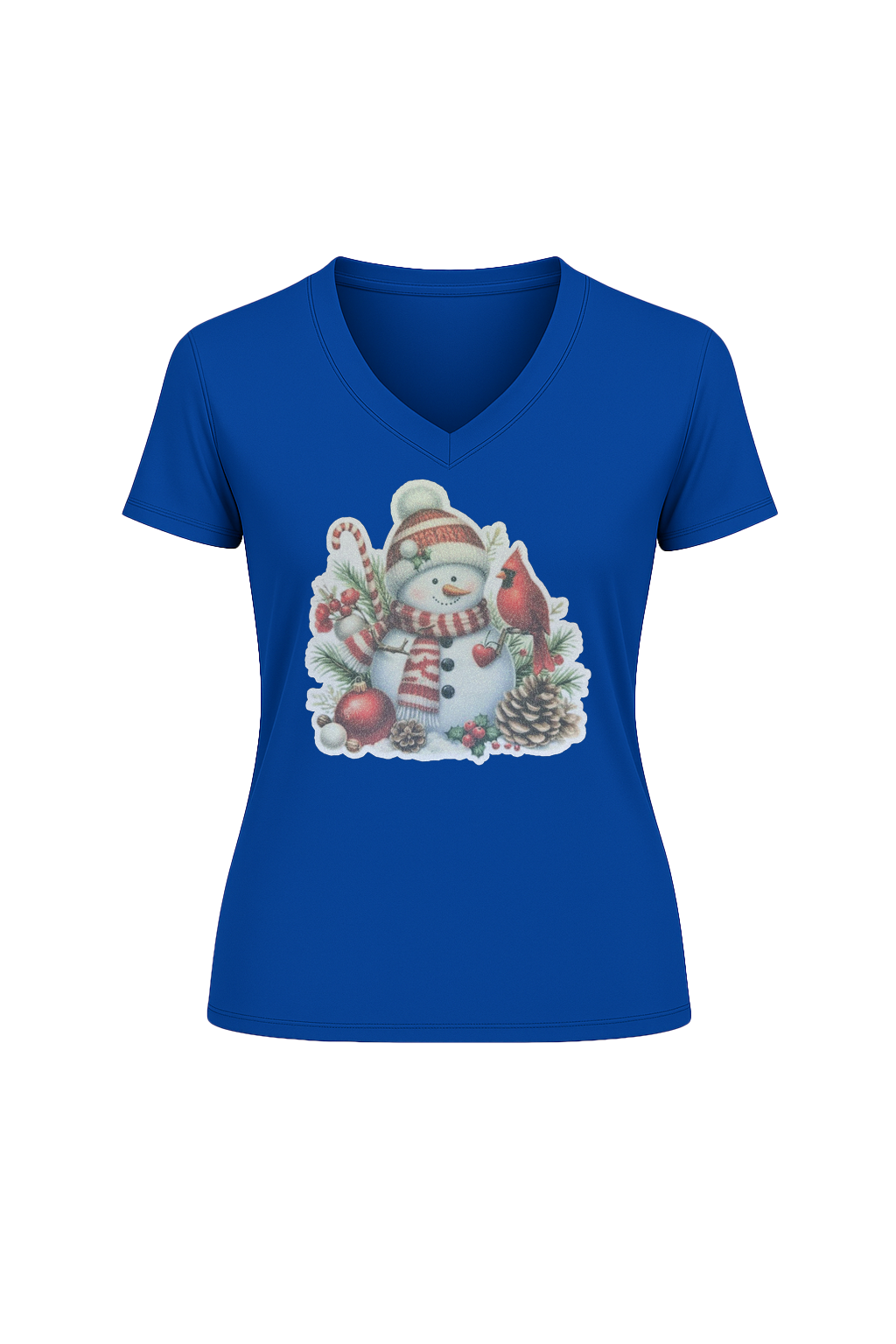 Glitter Cardinal's Gift Short Sleeve V-Neck Tee