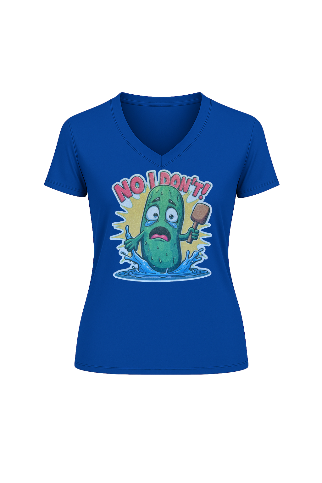 Glitter No I Don't Short Sleeve V-Neck Tee