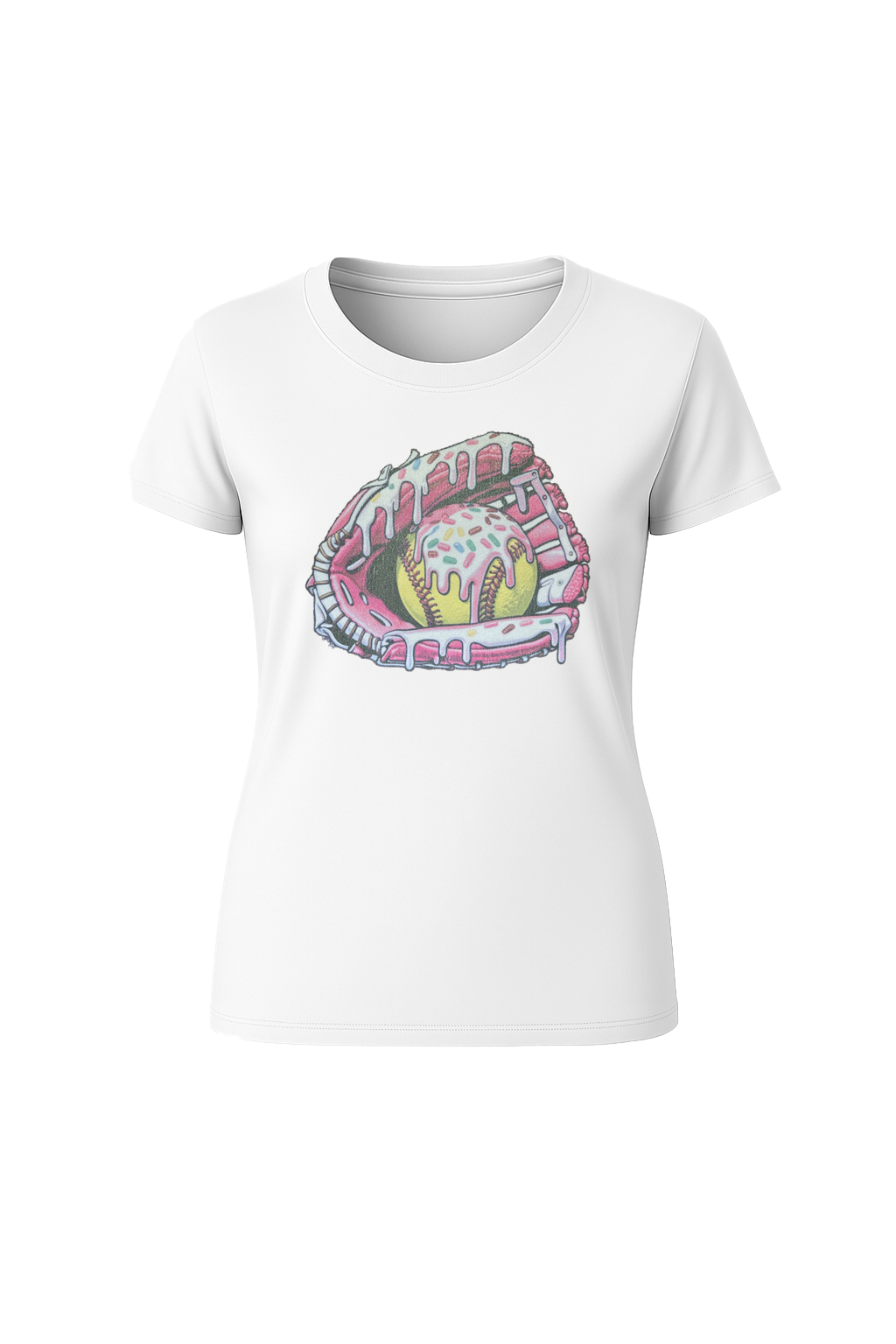 Glitter Softball Sundae Short Sleeve Tee