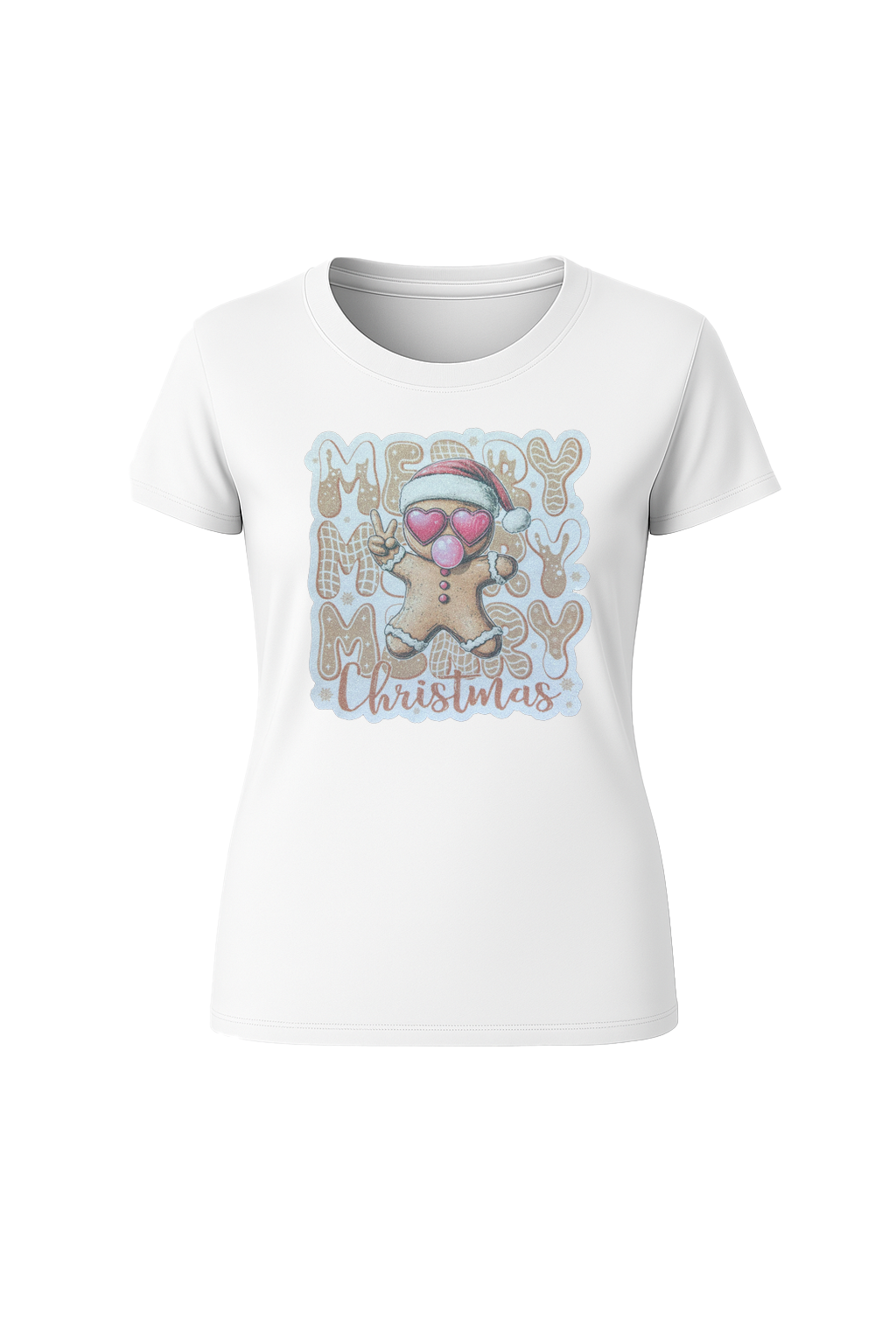 Glitter Gingerbread Bubble Pop Short Sleeve Tee