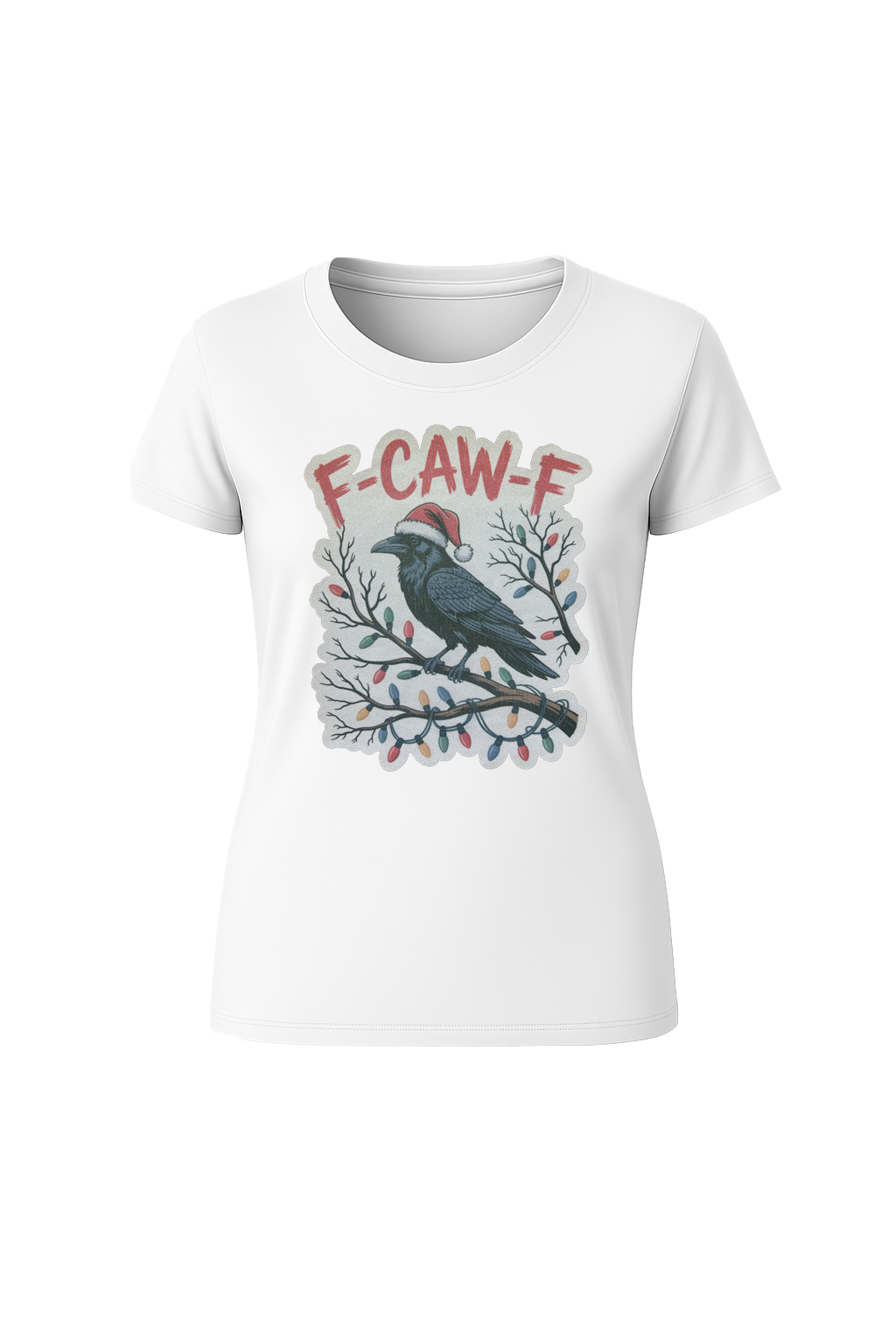 Glitter Christmas Crow Short Sleeve Tee