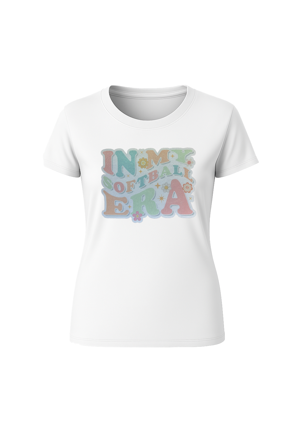 Glitter Softball Era Short Sleeve Tee