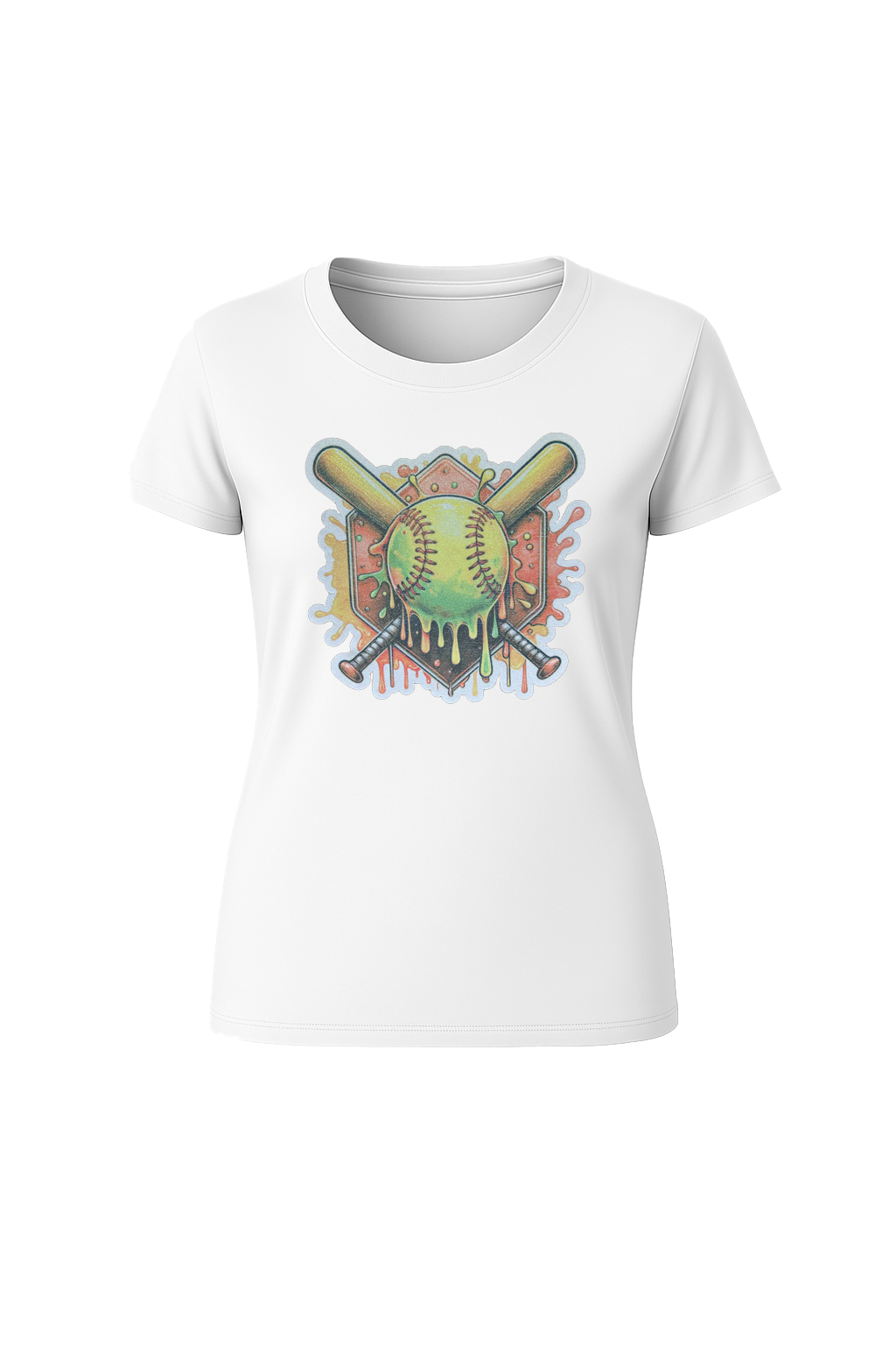 Glitter Orange Shield Short Sleeve Tee