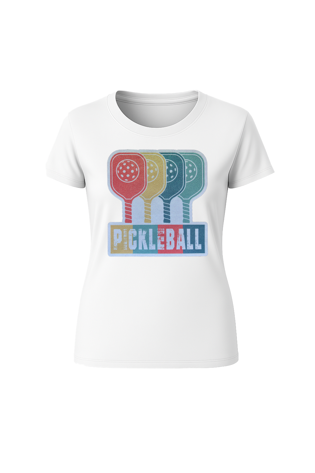 Glitter Pickleball Paddles Short Sleeve Tee