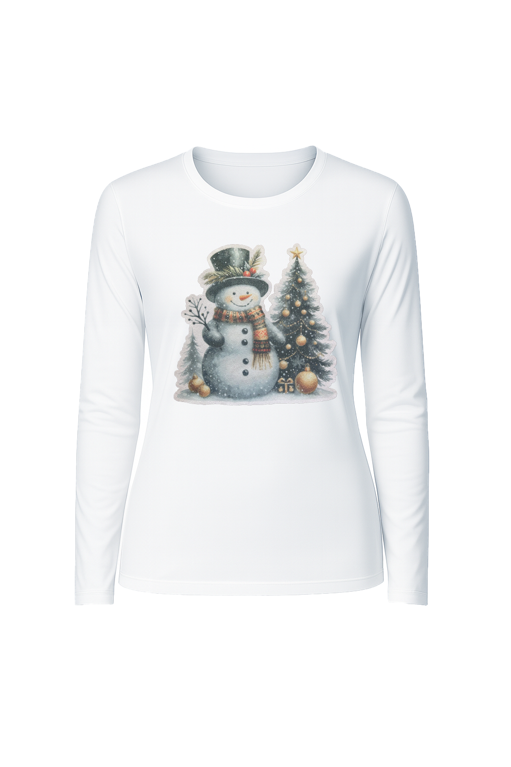 Glitter Festive Frosty Long Sleeve Tee UPF 50