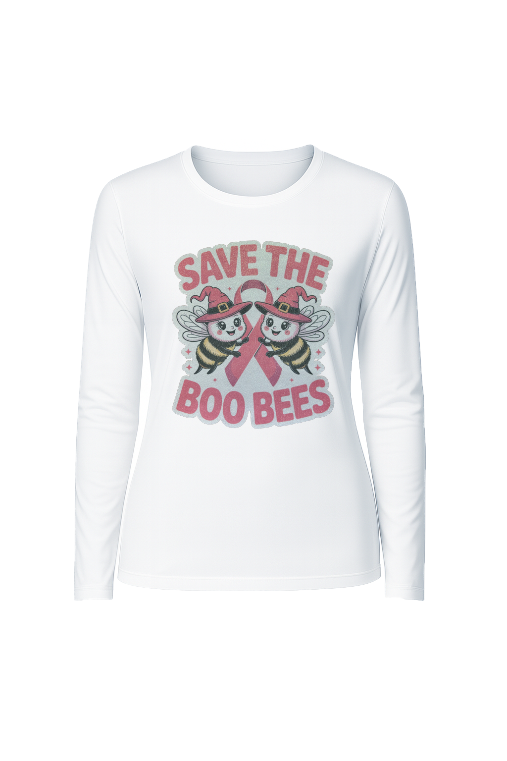 Glitter Save The Boo Bees Long Sleeve Tee UPF 50
