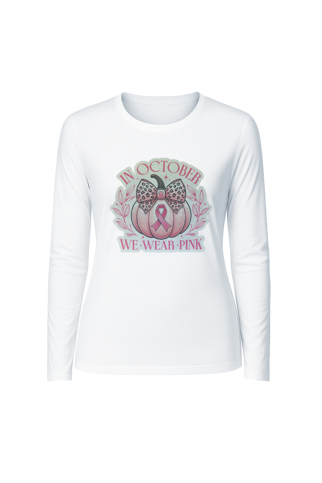 Glitter We Wear Pink Long Sleeve Tee UPF 50