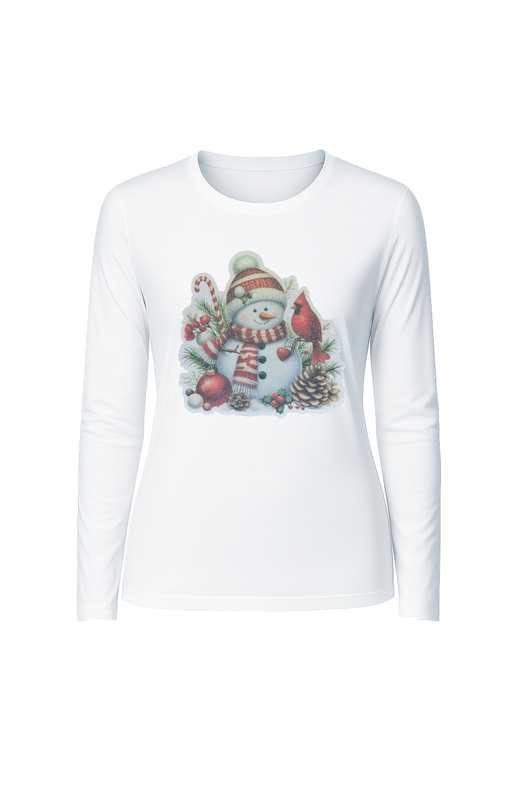 Glitter Cardinal's Gift Long Sleeve Tee UPF 50