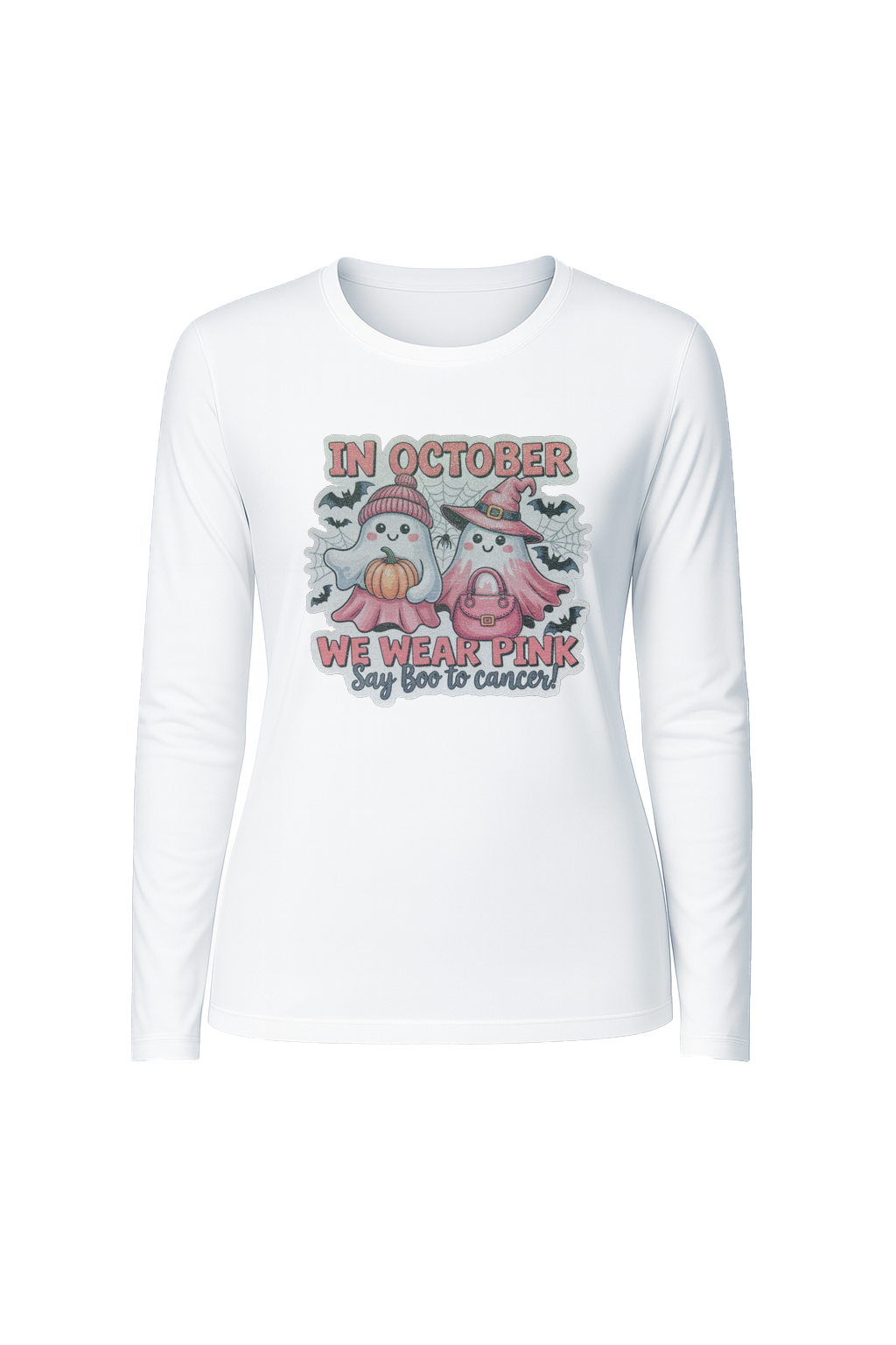 Glitter Wear Pink Say Boo Long Sleeve Tee UPF 50