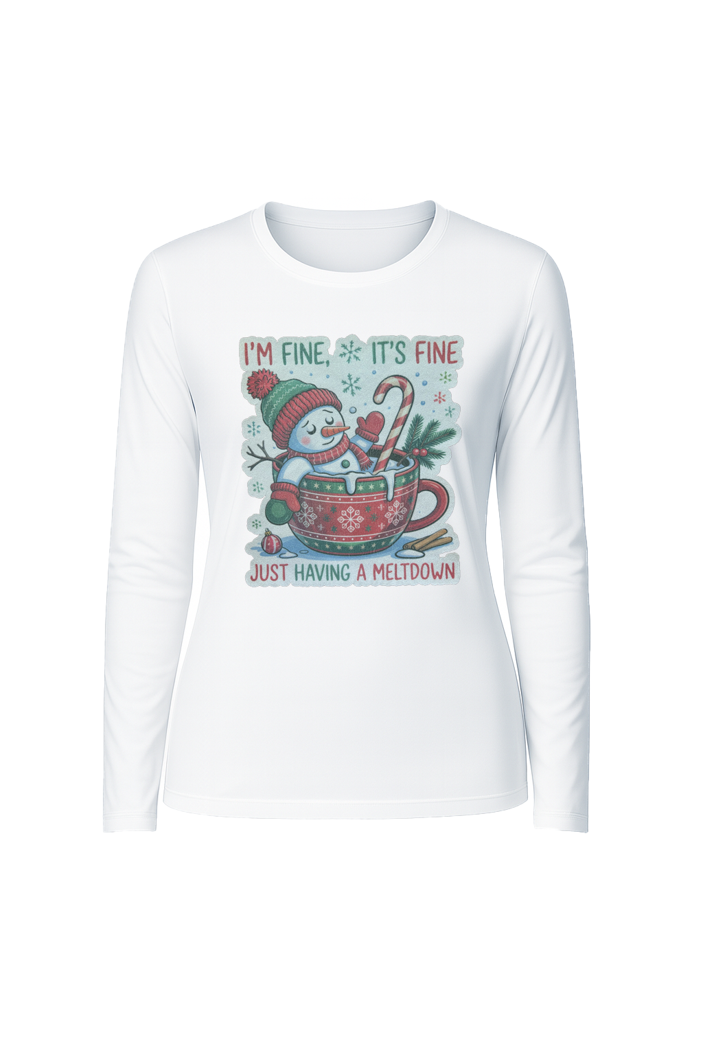 Glitter Having A Meltdown Long Sleeve Tee UPF 50