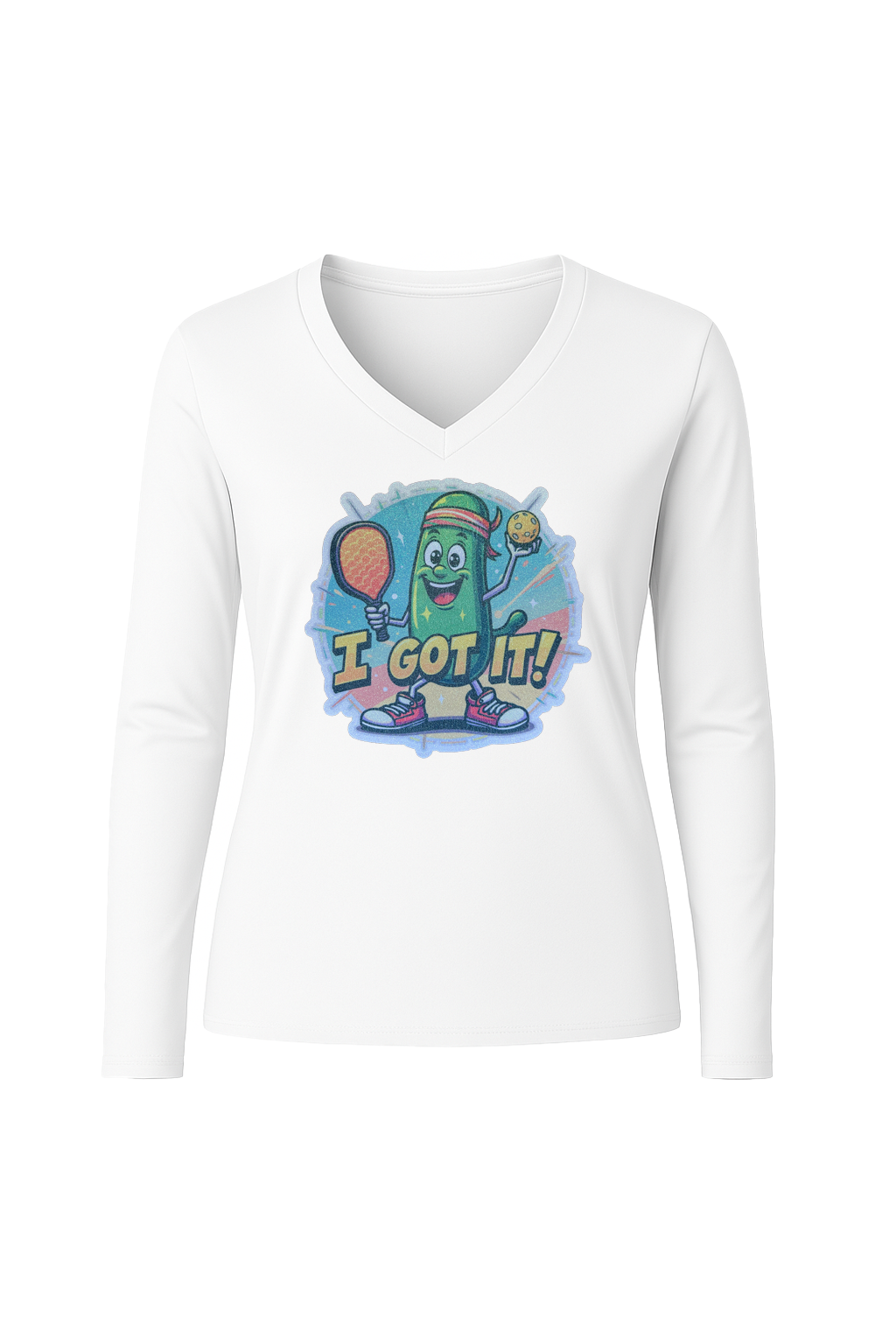 Glitter I Got It Long Sleeve V-Neck Tee