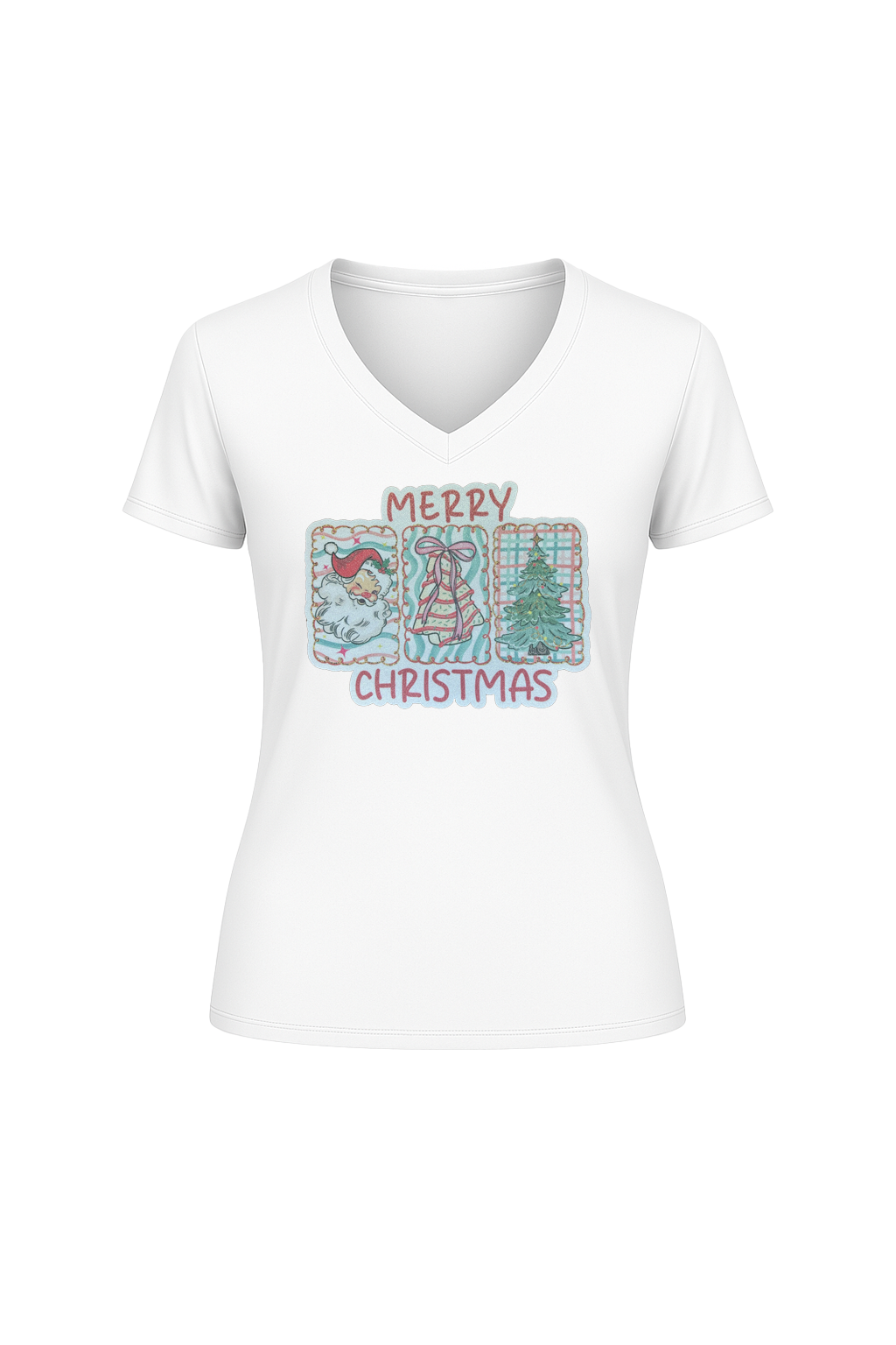 Glitter Three Wishes Short Sleeve V-Neck Tee